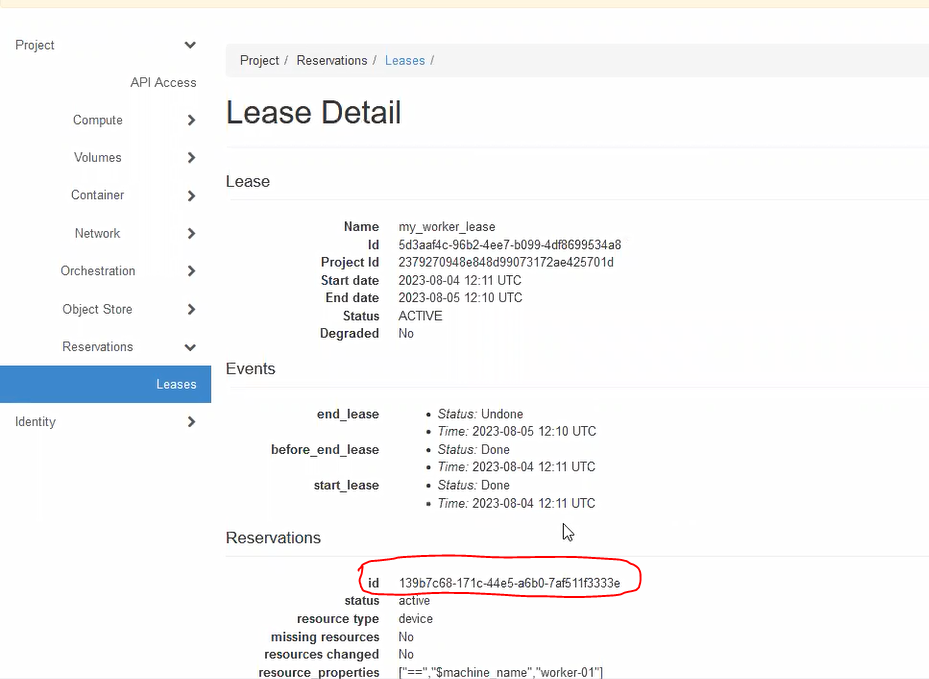 Lease details