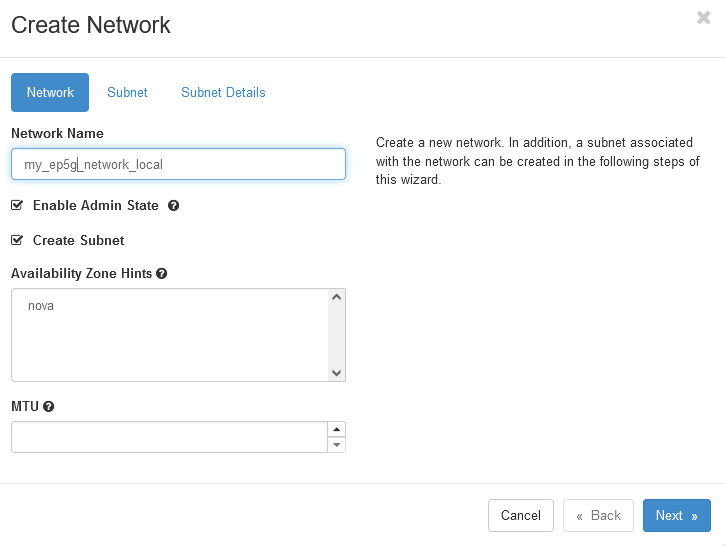 Create new network