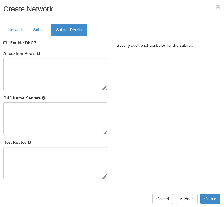 Subnet details