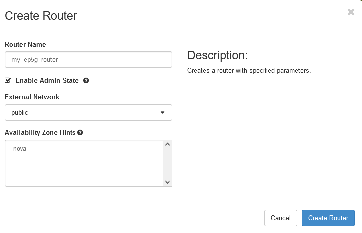 Create router