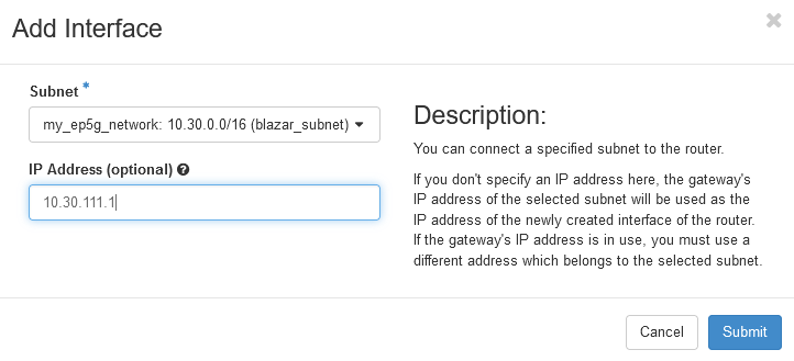 Router add interface